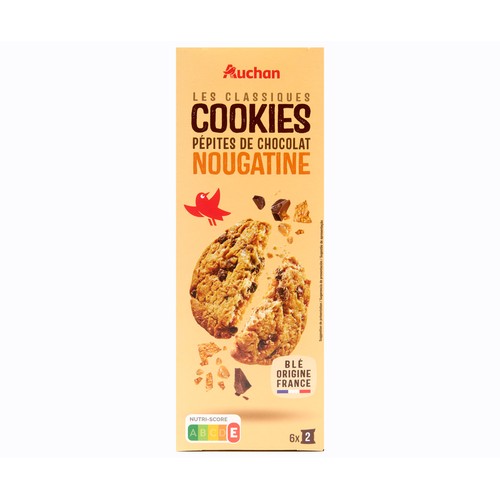 PRODUCTO ALCAMPO Les classiques Galletas (cookies) con pepitas de chocolate y trocitos de avellana 200 g.