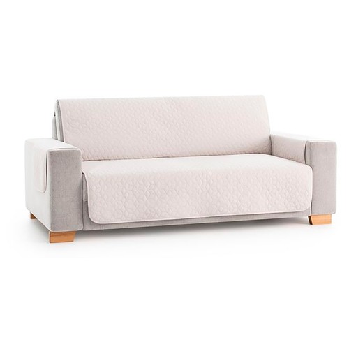 Cubresofa acolchado antimanchas y antideslizante, 3 plazas, color marfil, BELMARTI.