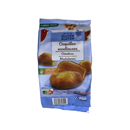 Magdalenas sin gluten PRODUCTO ALCAMPO 6 uds. 180 g.