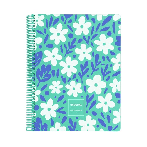Cuaderno A4 120 hojas 90 gr 5x5 5 bandas Unequal Pop surtido. GRAFOPLÁS