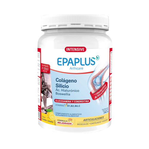 EPAPLUS Arthicare intensive Complemento alimenticio a base de colágeno hidrolizado sabor limón 285 g.