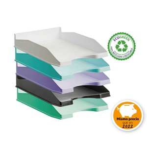 Imagen de Bandeja Sostenible Ecogreen color surtido pastel, 34,5x25,5x6 cm. ARCHIVO 2000