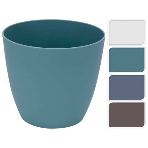 Maceta de 13 cm de diámetro, disponible en 4 colores surtidos, SCHUM