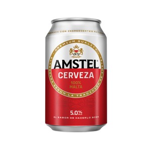 Imagen de AMSTEL 100 % MALTA Cerveza lata de 33 cl.