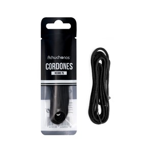 Cordones negros para zapatos, 75cm