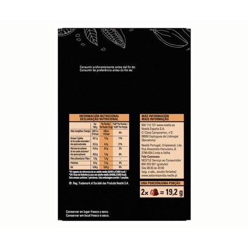 NESTLÉ Bombones dark 70 % 142 gr.