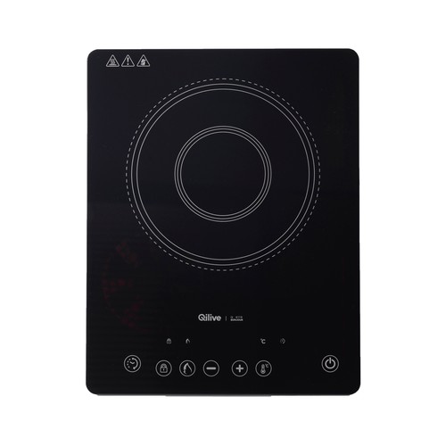 Placa inducción portátil QILIVE Q.6119, 2000W, 10 niveles de potencia, diámetro del foco 12-24cm, temporizador.