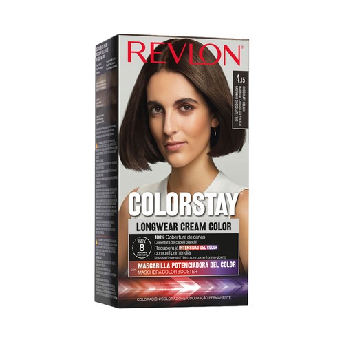 REVLON Colorstay Coloración permanente tono 4.15 Chocolate helado.