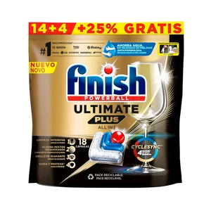 FINISH ULTIMATE PLUS Dosis de lavavajillas concentrado 878.4gr 72 dosis.