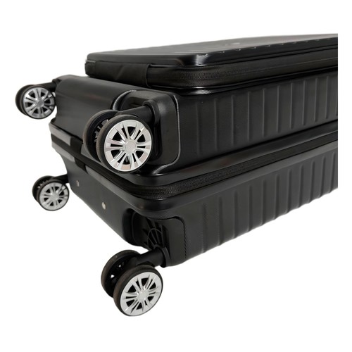 Maleta de cabina tipo trolley  8 ruedas multifunctional  55cm negro. AIRPORT