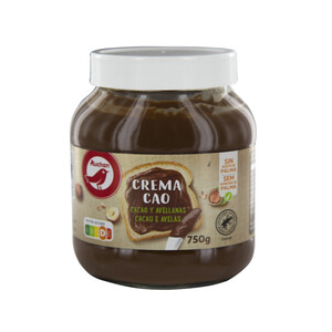 PRODUCTO ALCAMPO Crema de avellanas con cacao bote de 750 g.
