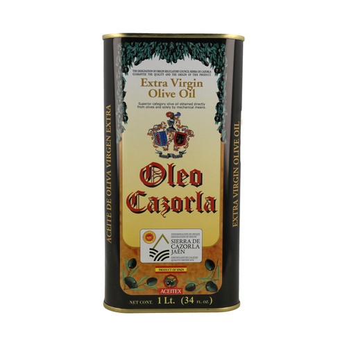 OLEO CAZORLA Aceite de oliva virgen extra D.O.P. Sierra de Cazorla lata de 1 l.
