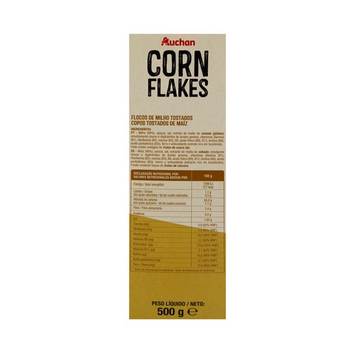 PRODUCTO ALCAMPO Copos tostados de maíz 500 g.