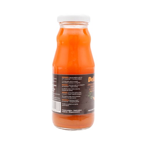 DELIZUM Zumo de zanahoria ecológico DELIZUM 200 ml.