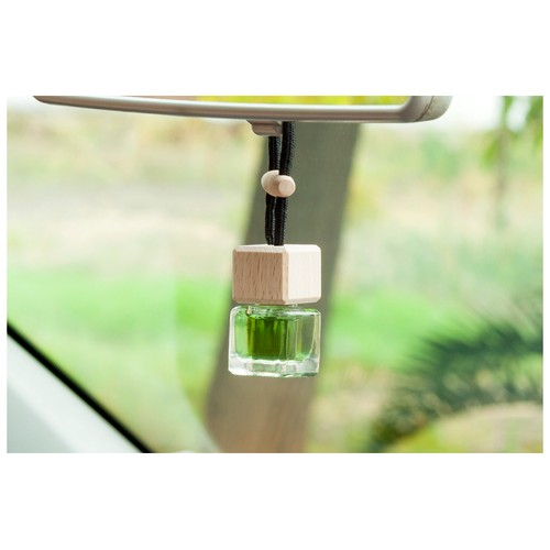 Ambientador coche manzana en frasco colgante decorativo, cordón negro, PARADISE SCENTS.