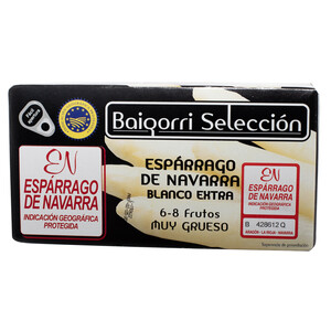 Imagen de BAIGORRI Esparragos blanco de navarra 6/8 uds x 250 g