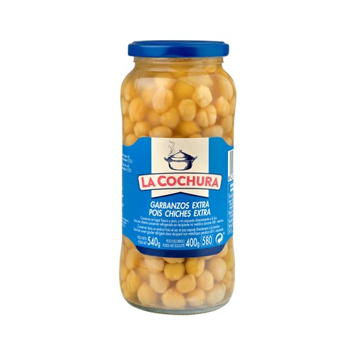 LA COCHURA Garbanzo cocido frasco de 400 g.