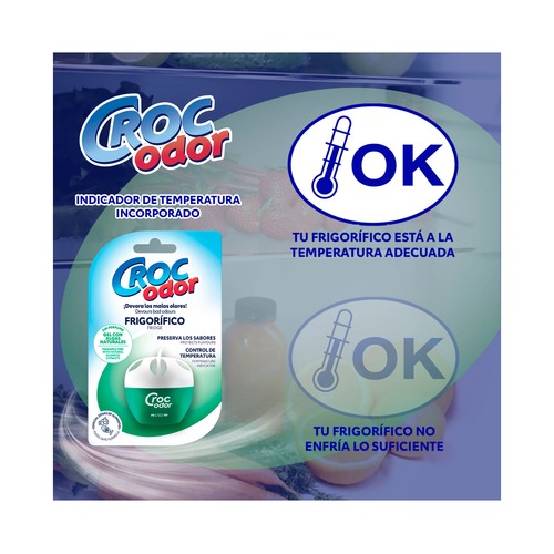 CROC ODOR Absorbe olores especial para frigorífico o nevera.