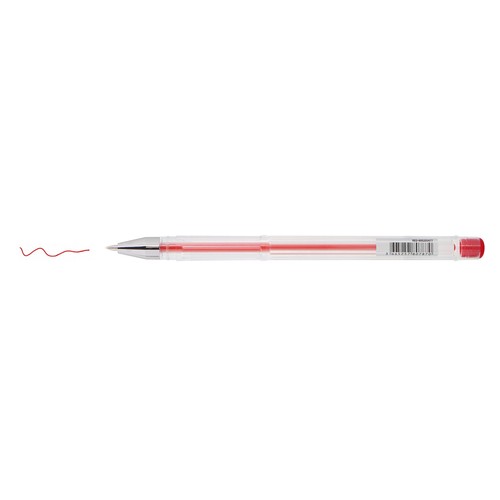Bolígrafo tinta gel capuchón tinta color roja bulk. PRODUCTO ECONÓMICO ALCAMPO
