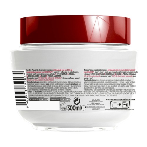 ELVIVE Total repair 5 Mascarilla capilar con acción reparadora, para cabellos dañados 300 ml.