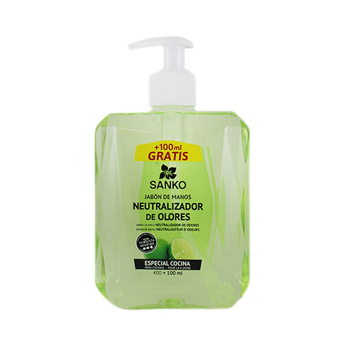 Jabón líquido de manos neutralizador de olores SANKO 400 ml.