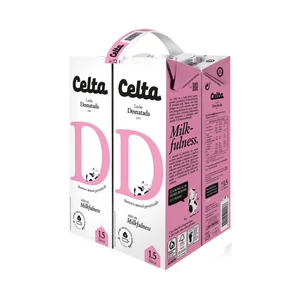 CELTA Leche desnatada de vaca con bienestar animal garantizado 4 x 1.5 l.