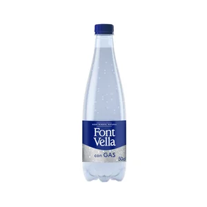 FONT VELLA Agua mineral natural con gas botella 50 cl.