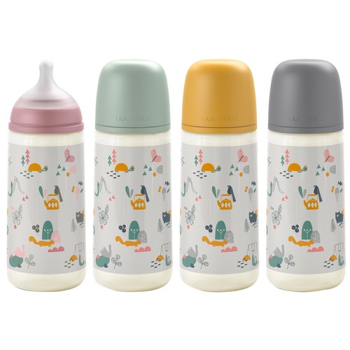 SUAVINEX Biberón de 360 ml., con tetina fisiológica SX Pro de flujo medio, a partir de 6 meses.