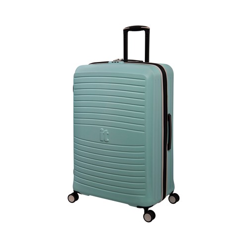 Maleta grande tipo trolley expandible IT de 80cm, 8 ruedas, color azul.