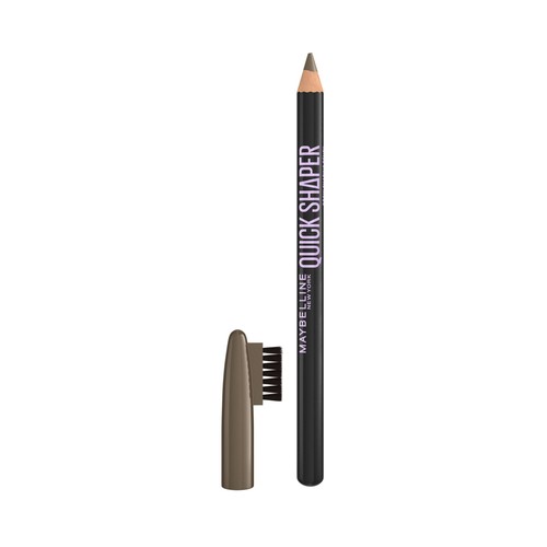 MAYBELLINE Quick shaper tono 04 Medium brown Lápiz moldeador de cejas con acabado natural.
