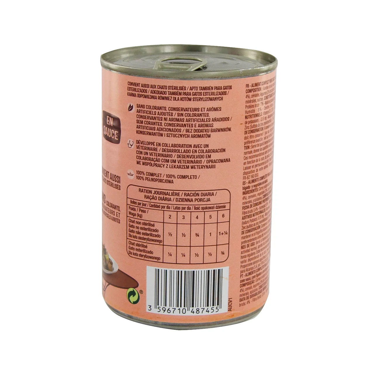 PRODUCTO ALCAMPO Bocaditos en salsa de buey para gatos esterilizados 400 g.