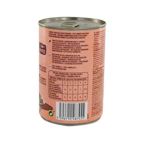 PRODUCTO ALCAMPO Bocaditos en salsa de buey para gatos esterilizados 400 g.
