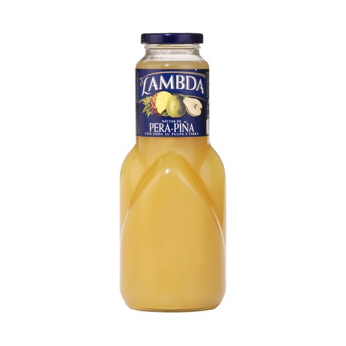 LAMBDA Néctar de pera y piña con pulpa botella 1 l.