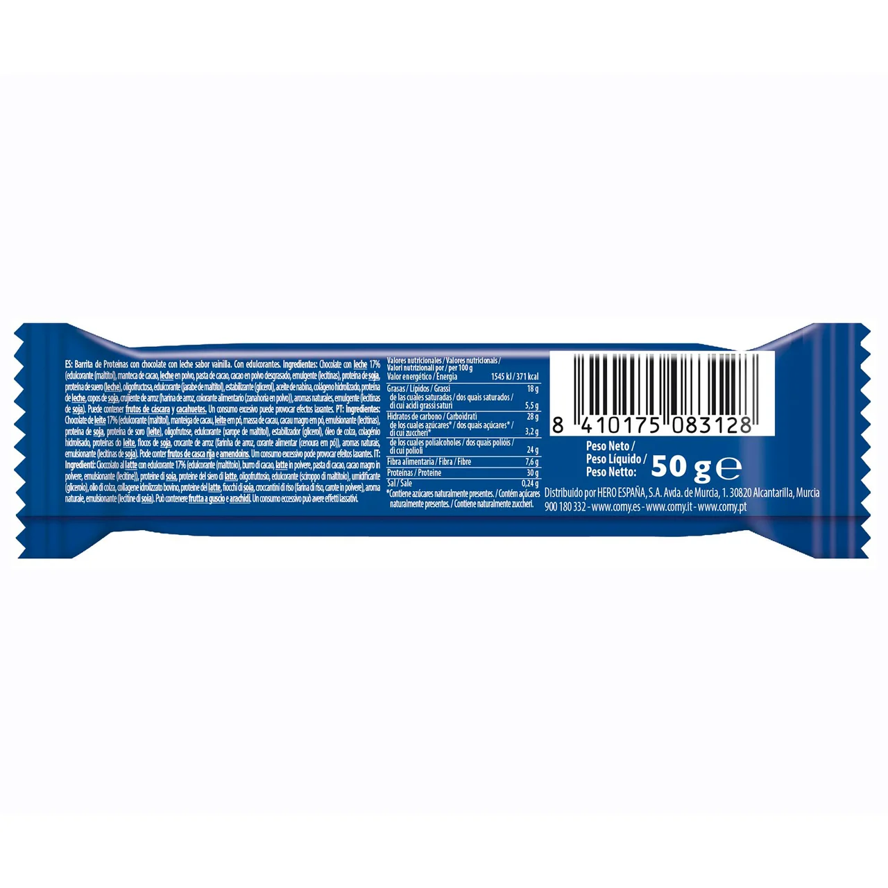 Barrita protein 0% vainilla 50 gr.