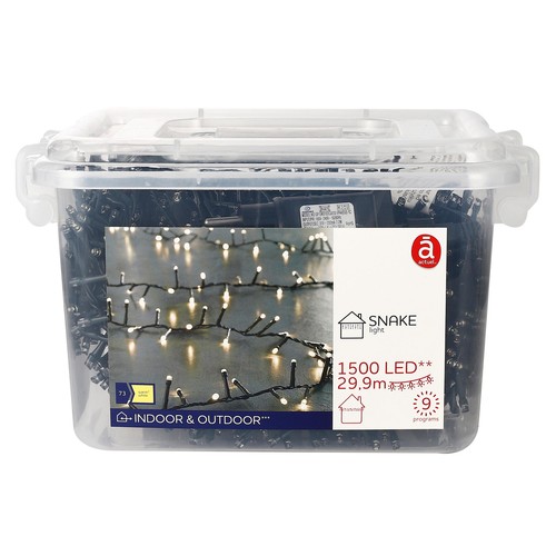 Guirnalda exterior 1500 Led, blanco cálido, ACTUEL.
