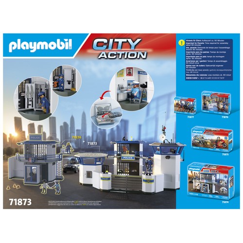 PLAYMOBIL City Action 71873 Central de Policía 253 Piezas +4 Años