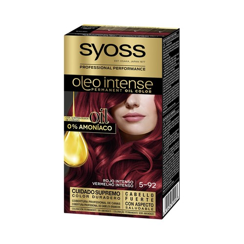 SYOSS Oleo intense Tinte de pelo permanente tono 5-92 rojo intenso.