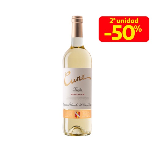 CUNE Vino blanco semidulce con D.O. Ca. Rioja botella 75 cl.