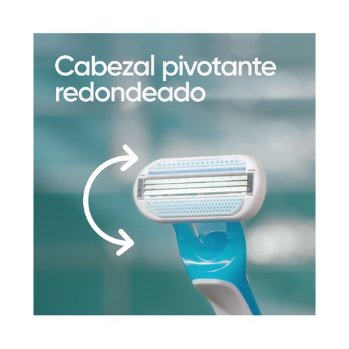 VENUS Maquinilla desechable para depilación femenina con cabezal de 3 hojas VENUS Oceana de Gillette 4 uds.