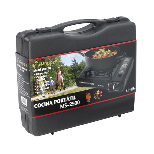 Hornillo portátil de gas, funciona con cartucho de gas de 227 g (no incluido). IBERLUS