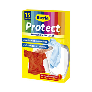 Imagen de IBERIA Protect Toallitas antidecoloración para lavadoras 15 uds.