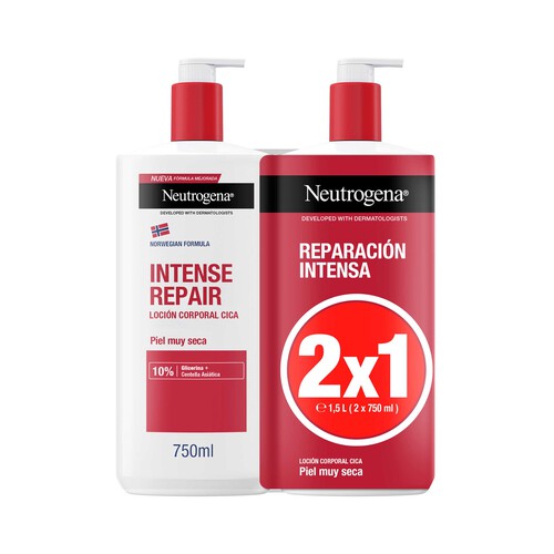 Loción corporal de reparación intensa para piel muy seca e irritada NEUTRÓGENA 750 ml.
