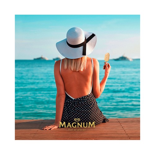 MAGNUM Mini de Frigo Mini bombón helado de vainilla recubierto de chocolate blanco o chocolate almendradro 6 x 55 ml.