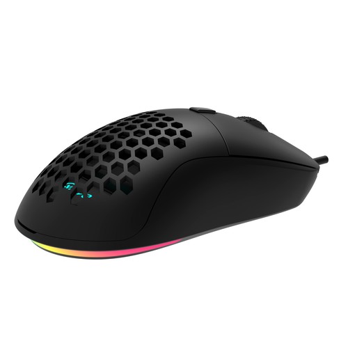 Ratón óptico gaming con cable, luz RGB, QILIVE Q.3755