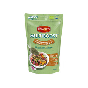 Semillas molidas de cáñamo y frutos secos ecológicos LINWOODS MULTIBOOST 200 g.