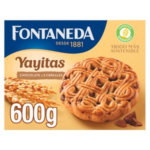 Imagen de YAYITAS de Fontaneda Galletas de desayuno con chocolate y 5 cereales 600 g.