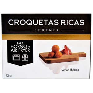 Imagen de CROQUETAS RICAS Croquetas de jamón ibérico ideales para horno o airfryer 300 g.