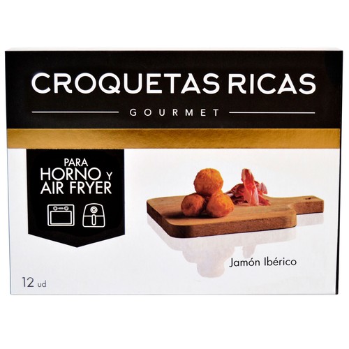 CROQUETAS RICAS Croquetas de jamón ibérico ideales para horno o airfryer 300 g.