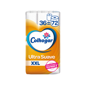 COLHOGAR Papel higiénico Ultra suave XXL COLHOGAR 36 = 72 rollos