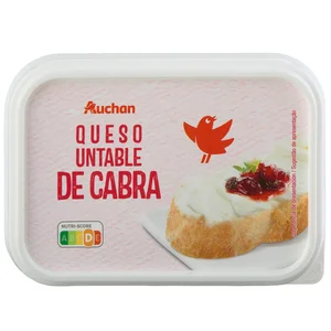 AUCHAN Crema de queso de cabra para untar 200 g. Producto Alcampo
